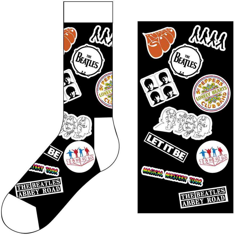 The Beatles Unisex Ankle Socks: Icons (Black) (UK Size 7 - 11)