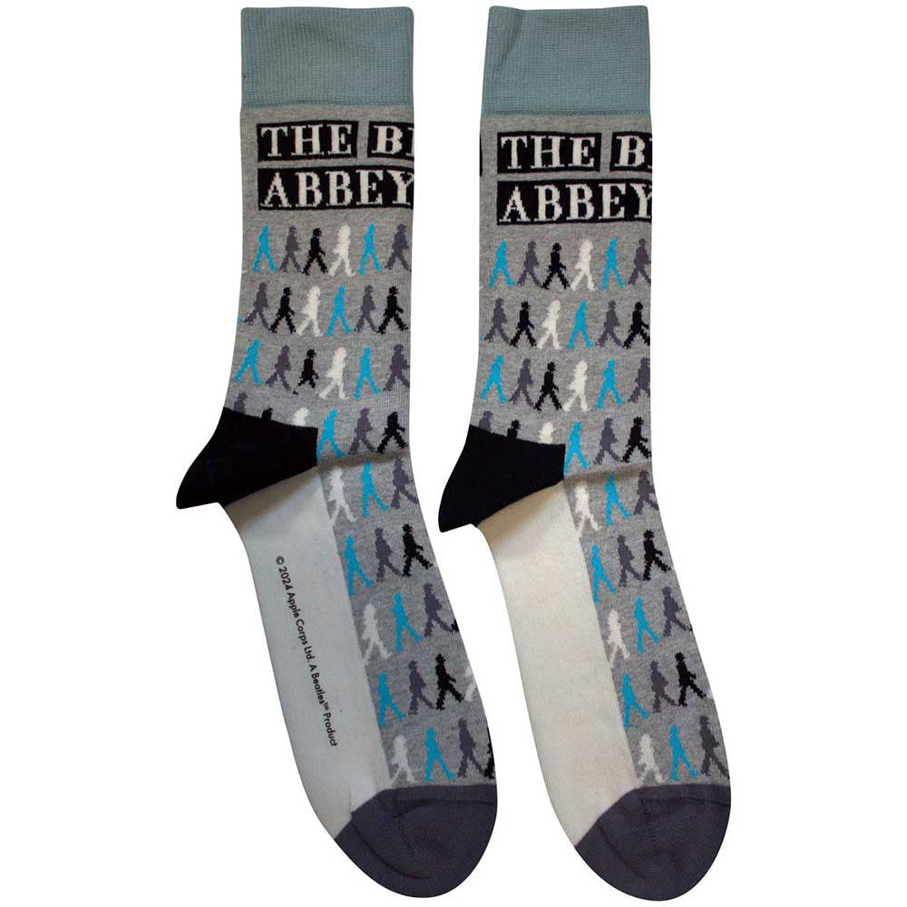 The Beatles Unisex Ankle Socks: Abbey Road Colours Crossing Repeat (Grey)