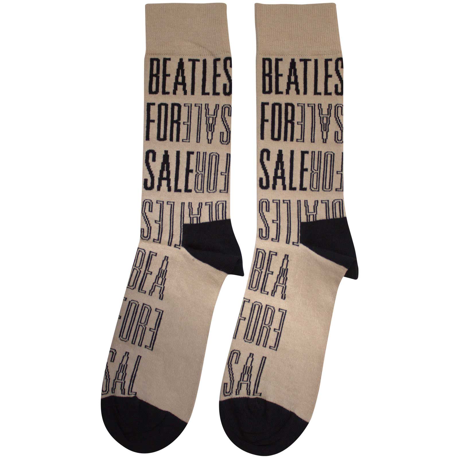 The Beatles Unisex Ankle Socks: For Sale Text Outlines Repeat (Sand)