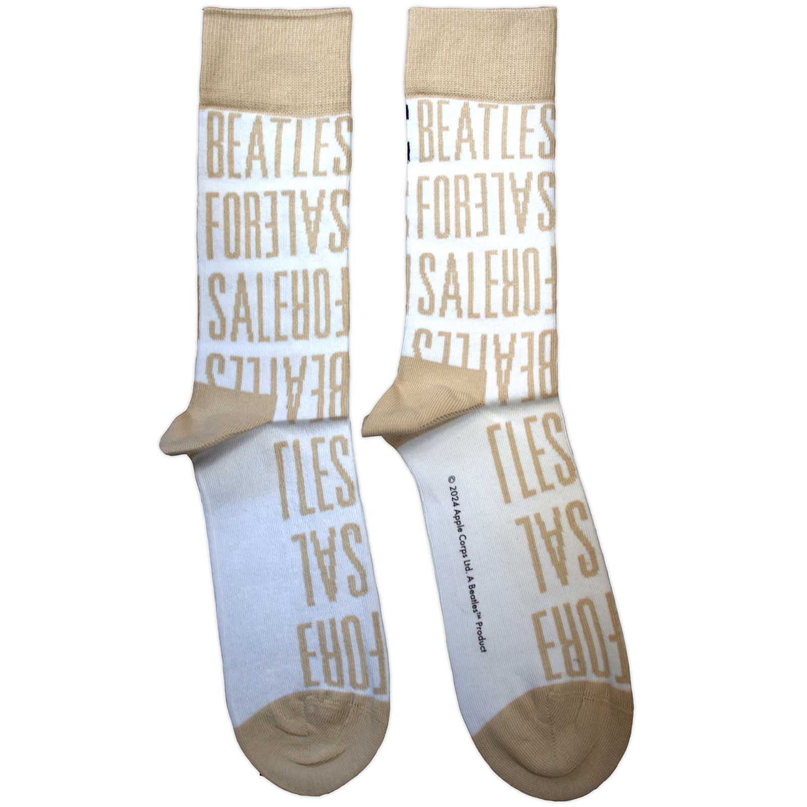 The Beatles Unisex Ankle Socks: For Sale Text Repeat (White)
