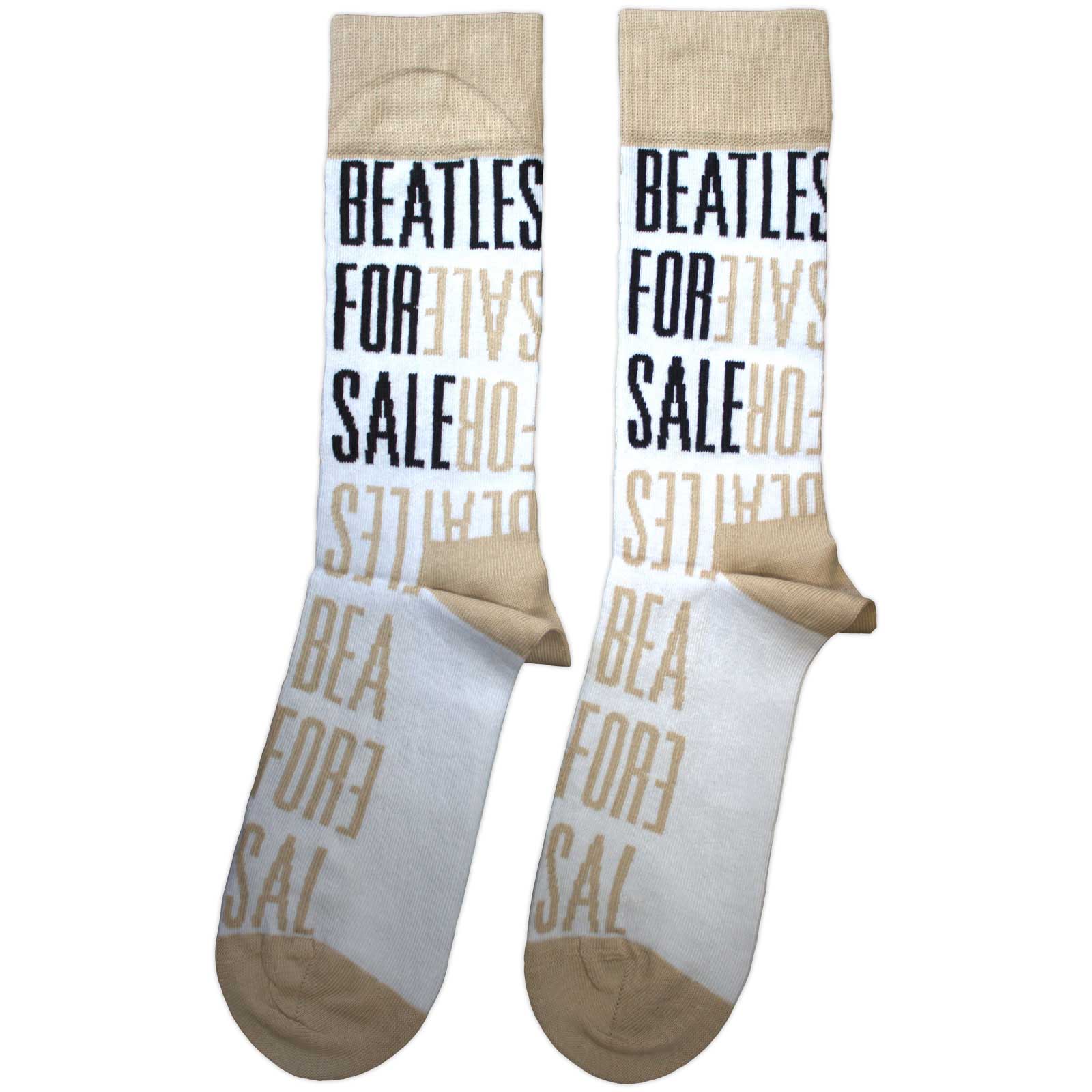 The Beatles Unisex Ankle Socks: For Sale Text Repeat (White)