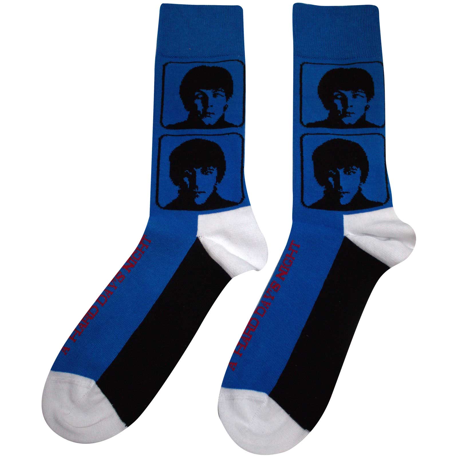 The Beatles Unisex Ankle Socks: Hard Day's Night Headshots (Blue) (UK Size 7 - 11)