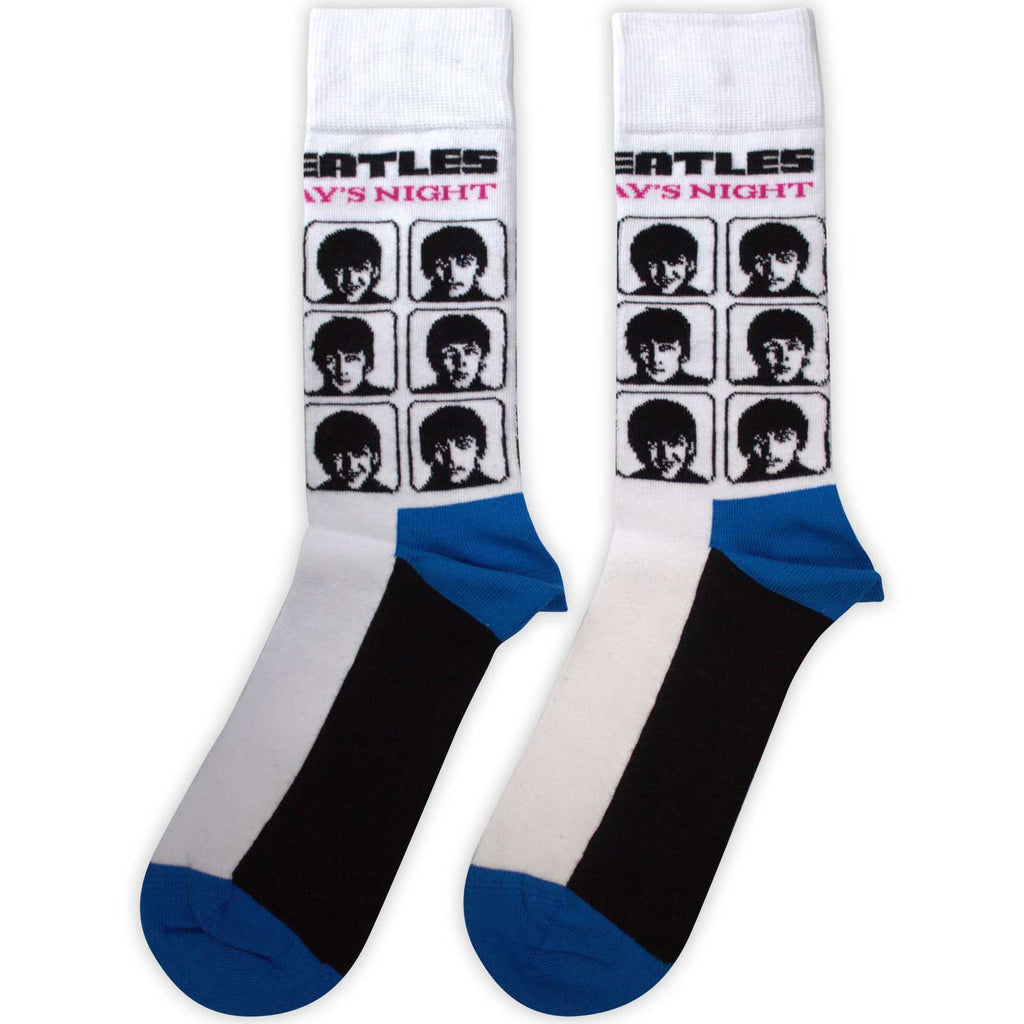 The Beatles Unisex Ankle Socks: A Hard Day's Night Album (White)