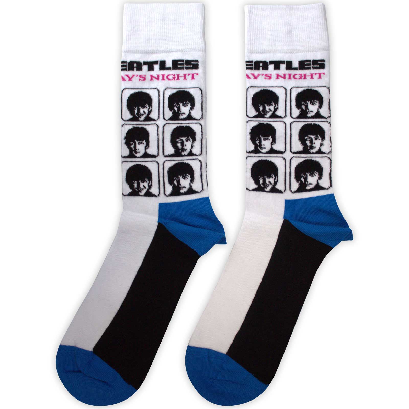 The Beatles Unisex Ankle Socks: A Hard Day's Night Album (White)