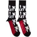 The Beatles Unisex Ankle Socks: Let It Be Silhouettes Repeat (Black)