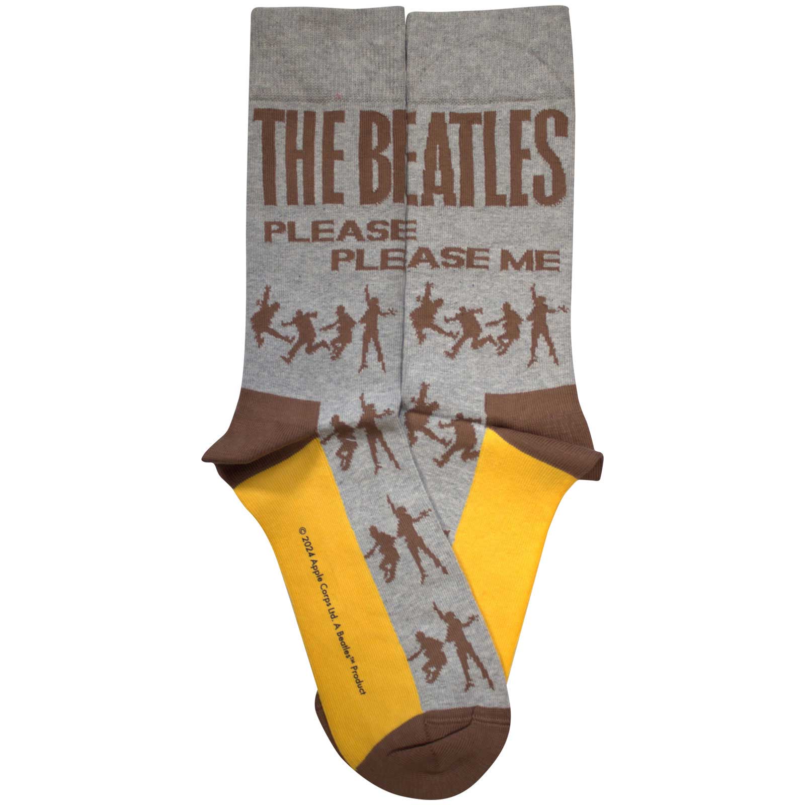 The Beatles Unisex Ankle Socks: Please Please Me Silhouettes (Grey)