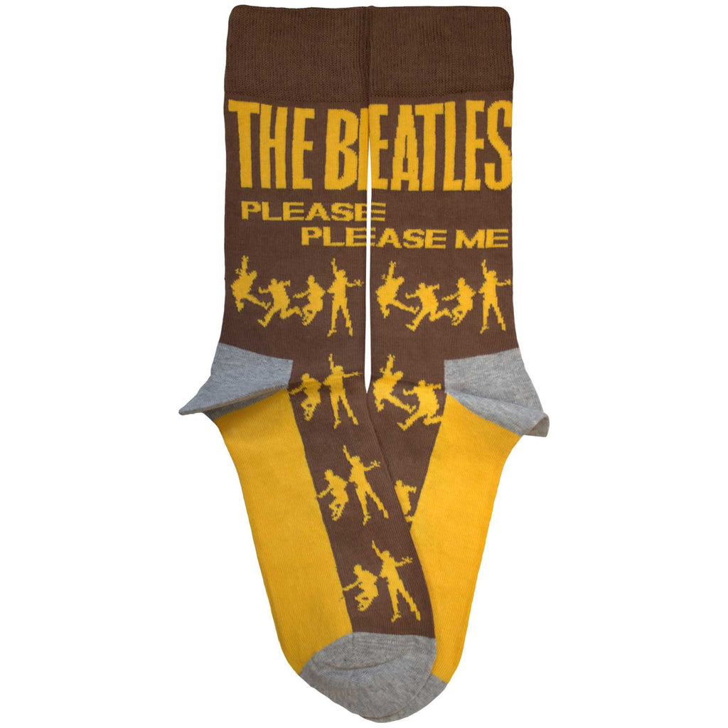 The Beatles Unisex Ankle Socks: Please Please Me Silhouettes (Brown)