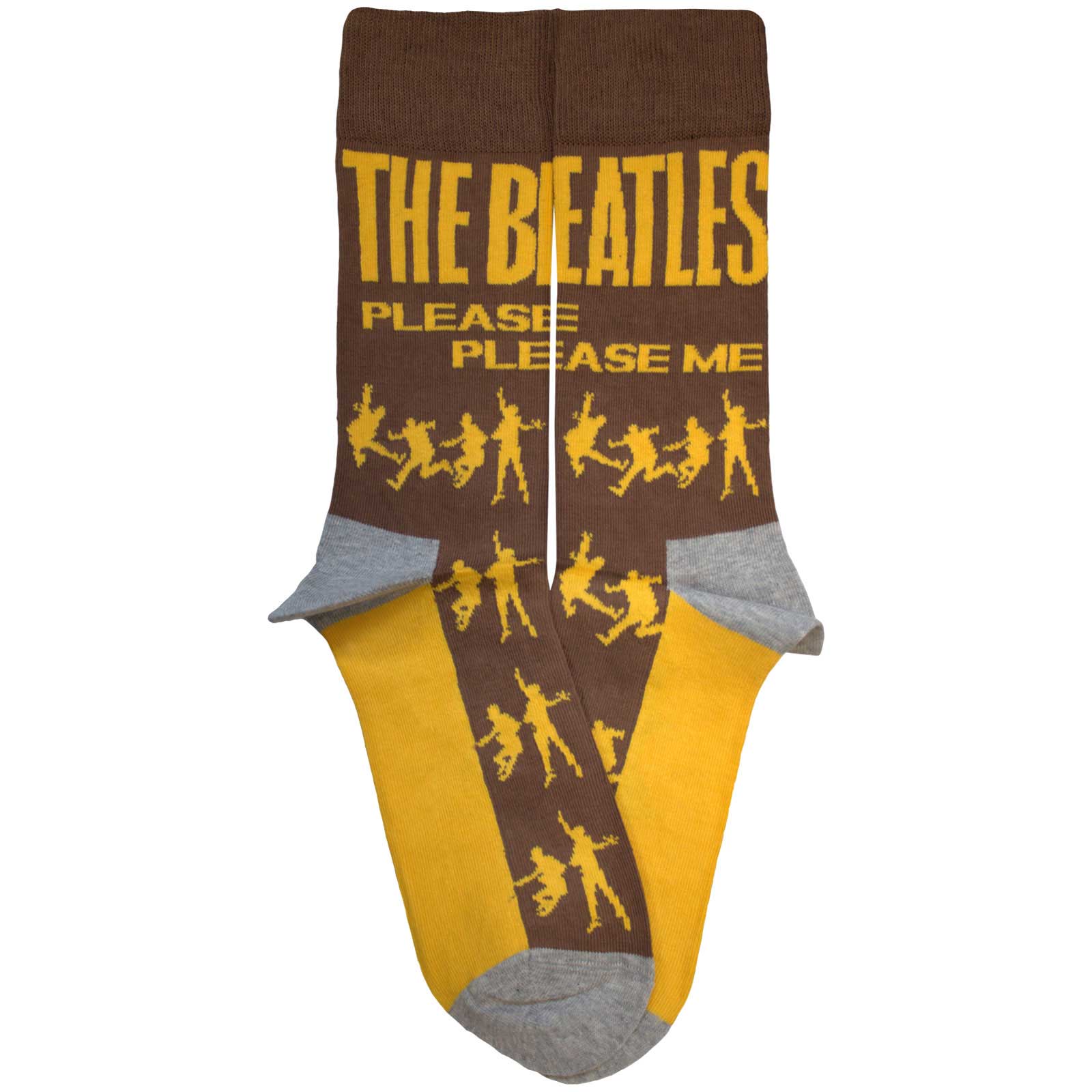 The Beatles Unisex Ankle Socks: Please Please Me Silhouettes (Brown)