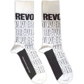 The Beatles Unisex Ankle Socks: Revolver Text Outlines Repeat (White) (UK Size 7 - 11)