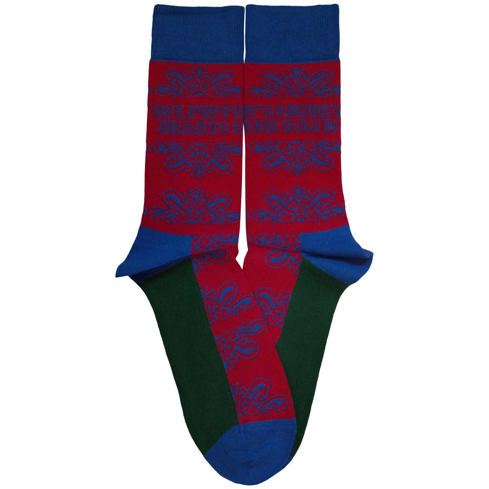 The Beatles Unisex Ankle Socks: Sgt Pepper Text Outlines (Red)