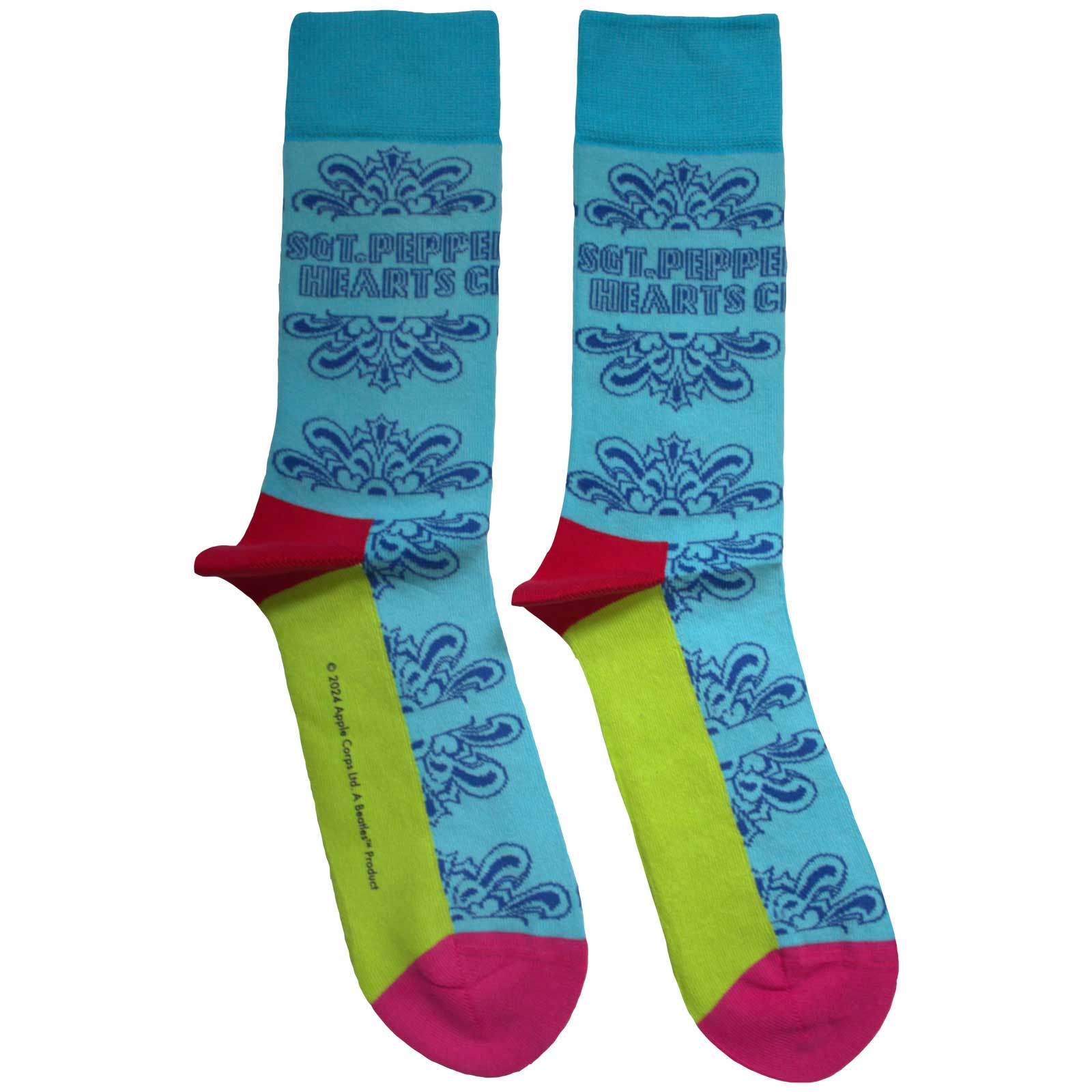 The Beatles Unisex Ankle Socks: Sgt Pepper Text Outlines (Light Blue)