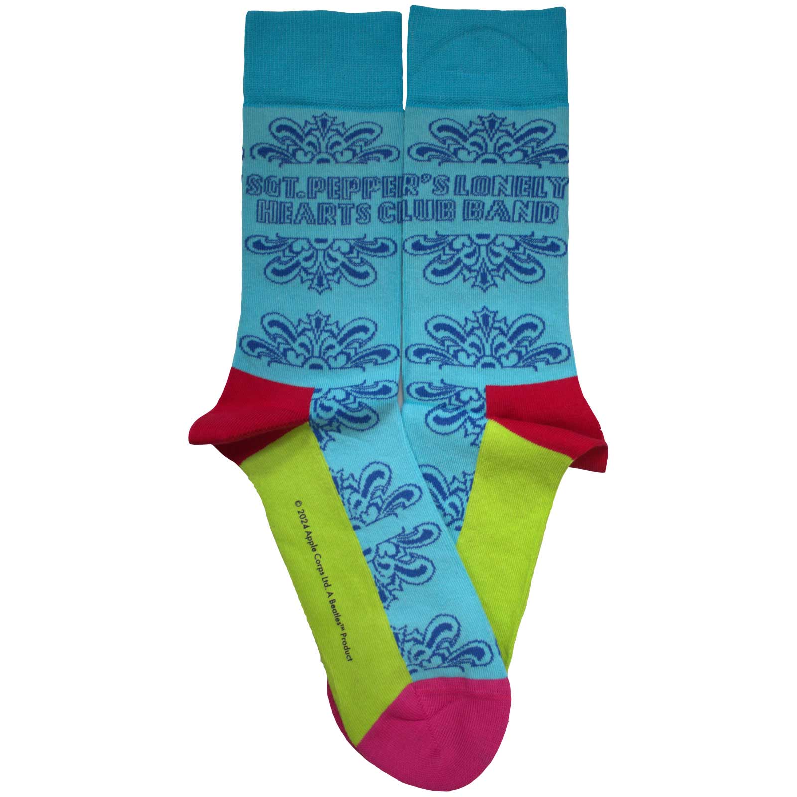The Beatles Unisex Ankle Socks: Sgt Pepper Text Outlines (Light Blue)