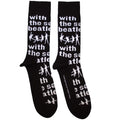 The Beatles Unisex Ankle Socks: With The Beatles Silhouettes Repeat (Black)