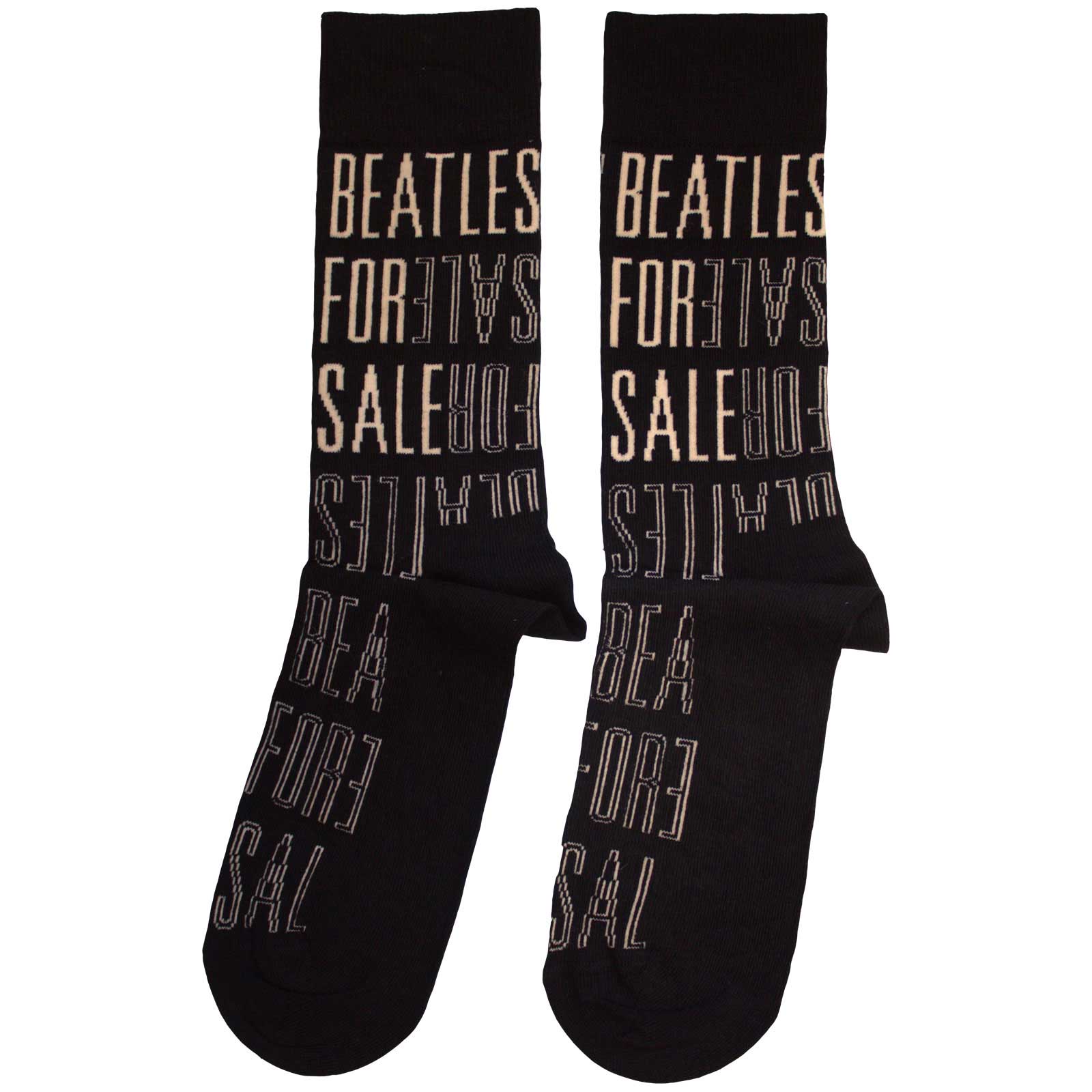 The Beatles Unisex Ankle Socks: For Sale Text Outlines Repeat (Black)