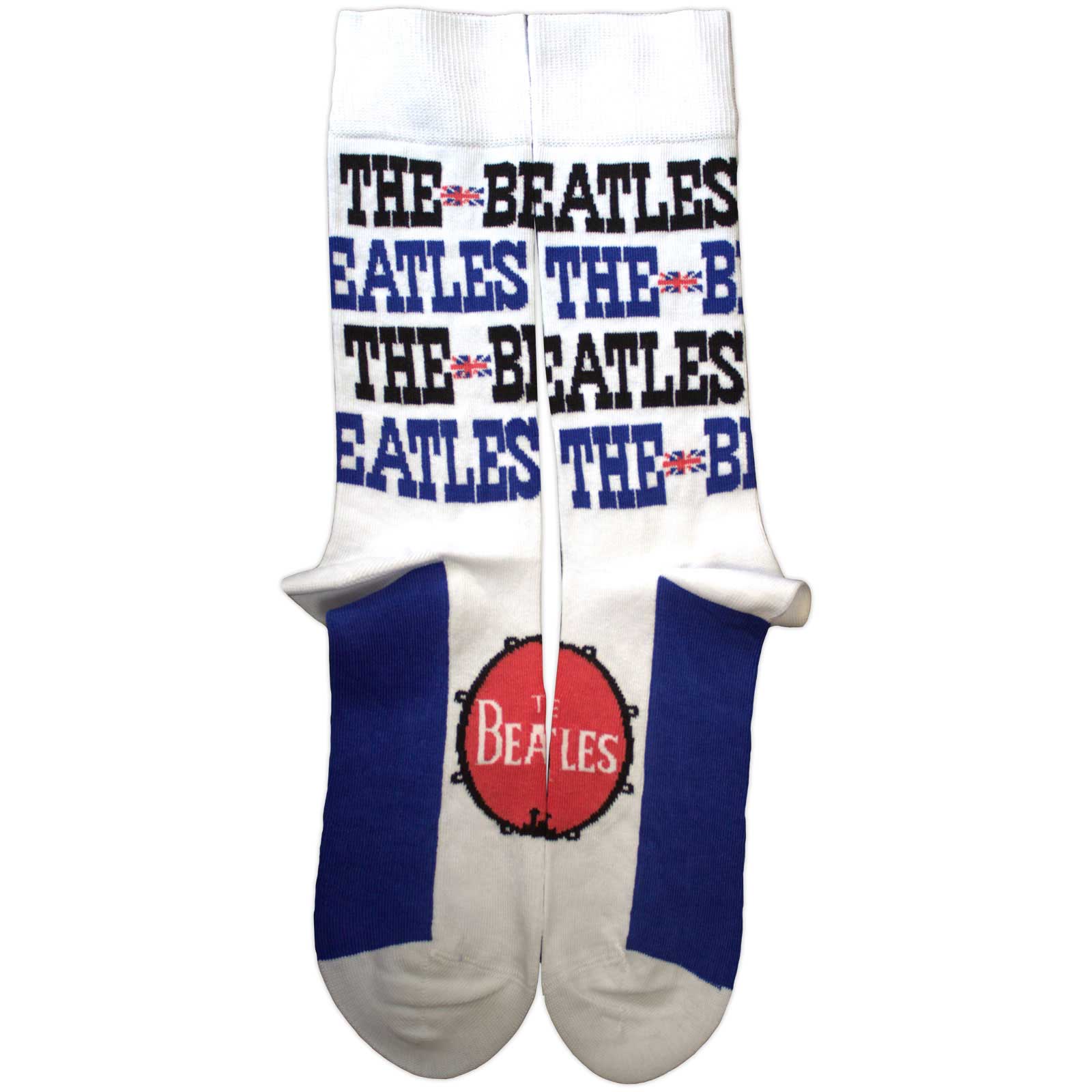 The Beatles Unisex Ankle Socks: Budokan Poster & Drum Logo (White)
