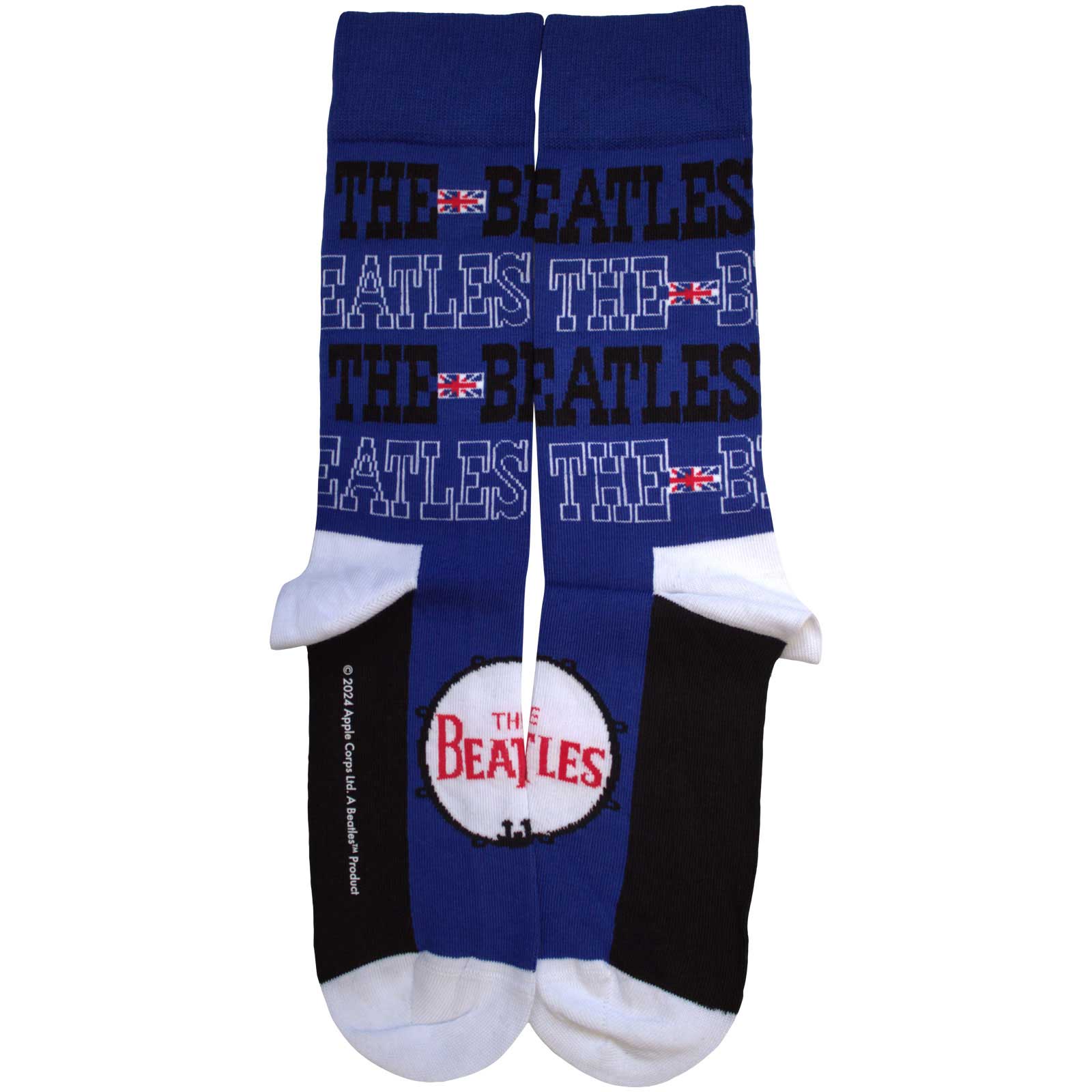 The Beatles Unisex Ankle Socks: Budokan Poster & Drum Logo (Blue)