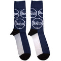 The Beatles Unisex Ankle Socks: Drum Logo Repeat (Navy Blue)