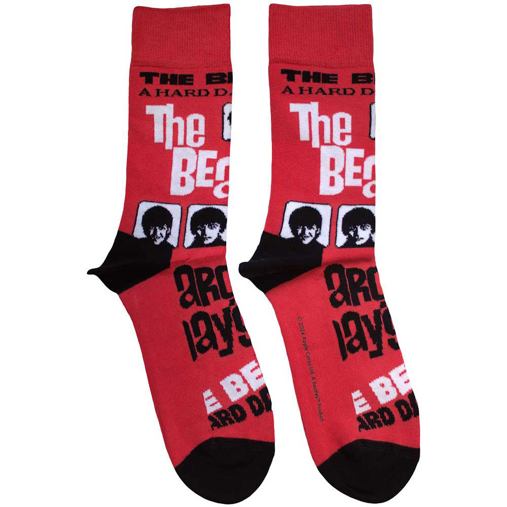 The Beatles Unisex Ankle Socks: A Hard Day's Night (Red) (UK Size 4 - 7)