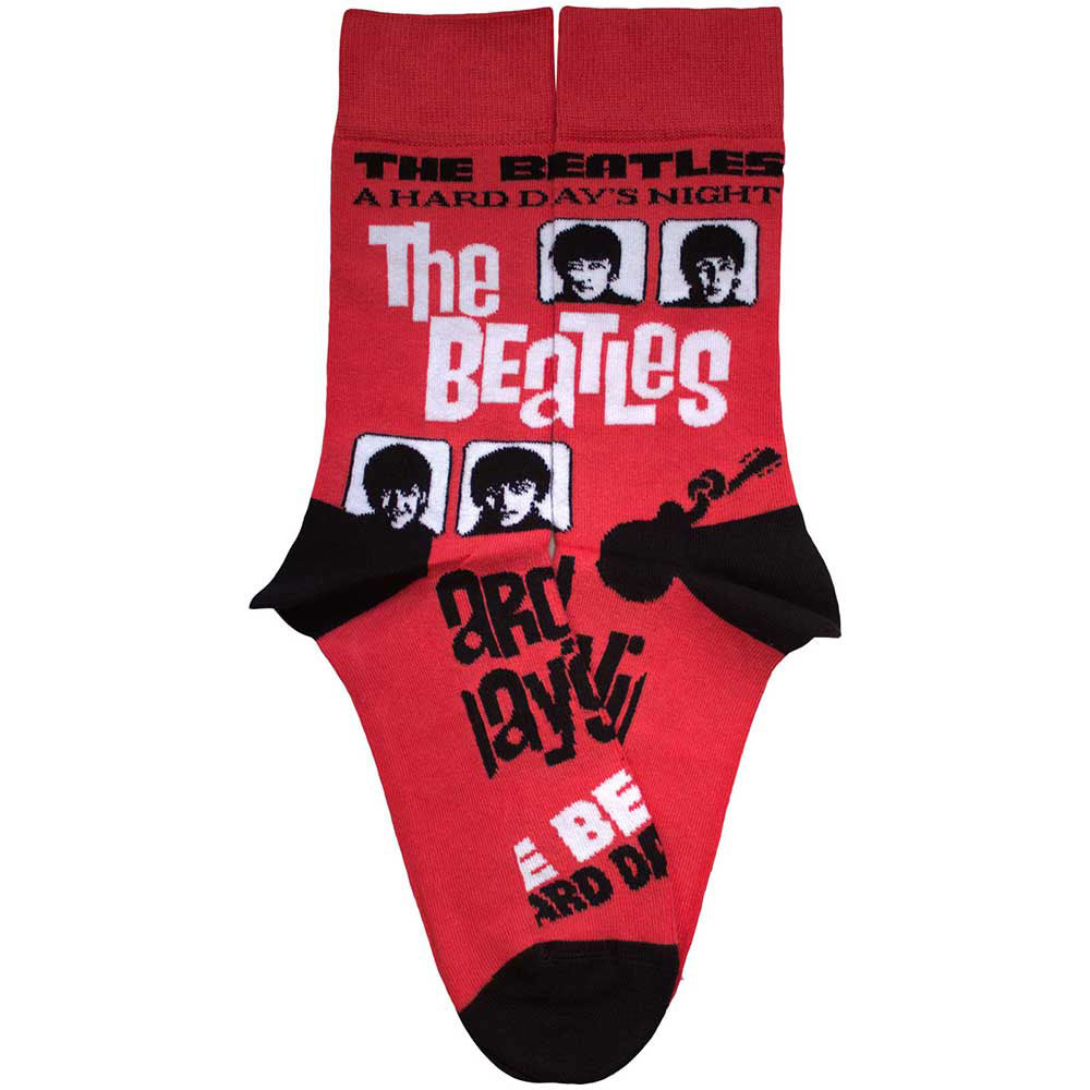 The Beatles Unisex Ankle Socks: A Hard Day's Night (Red) (UK Size 4 - 7)