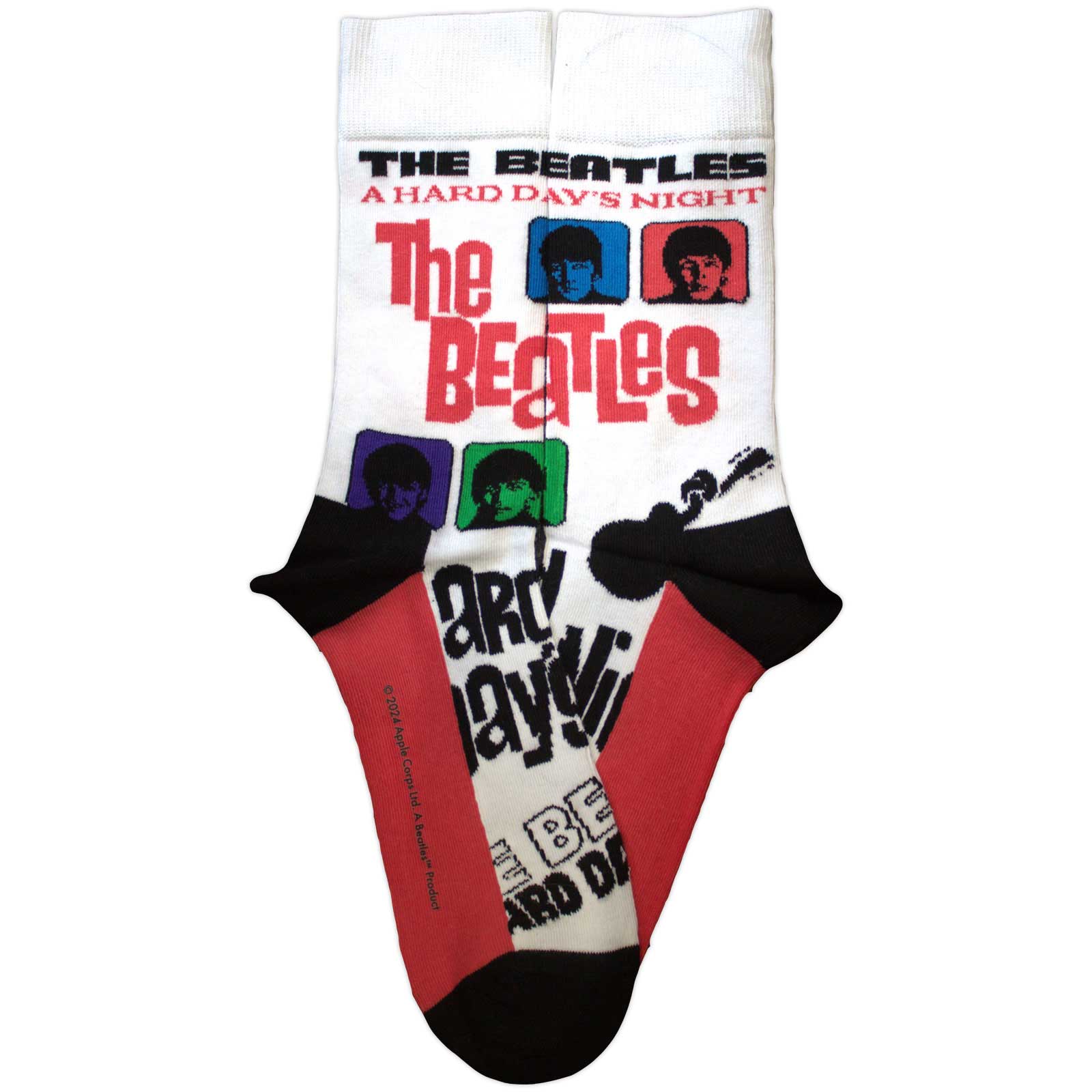 The Beatles Unisex Ankle Socks: A Hard Day's Night Colours (White)