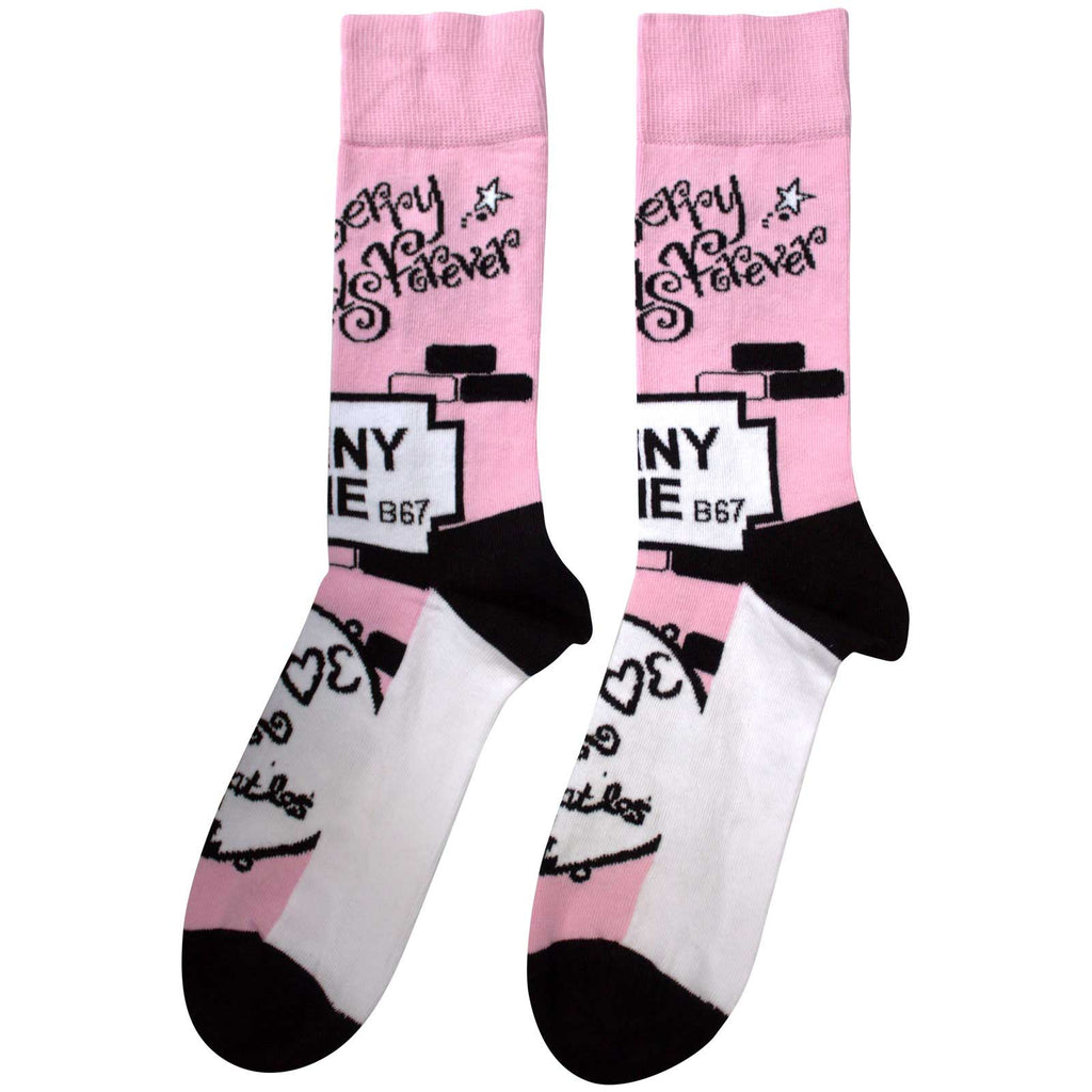 The Beatles Unisex Ankle Socks: Strawberry Fields/Penny Lane (Pink)