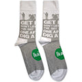 The Beatles Unisex Ankle Socks: Rooftop Silhouettes & Apple (Grey)