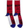 The Beatles Unisex Ankle Socks: USA (Red)