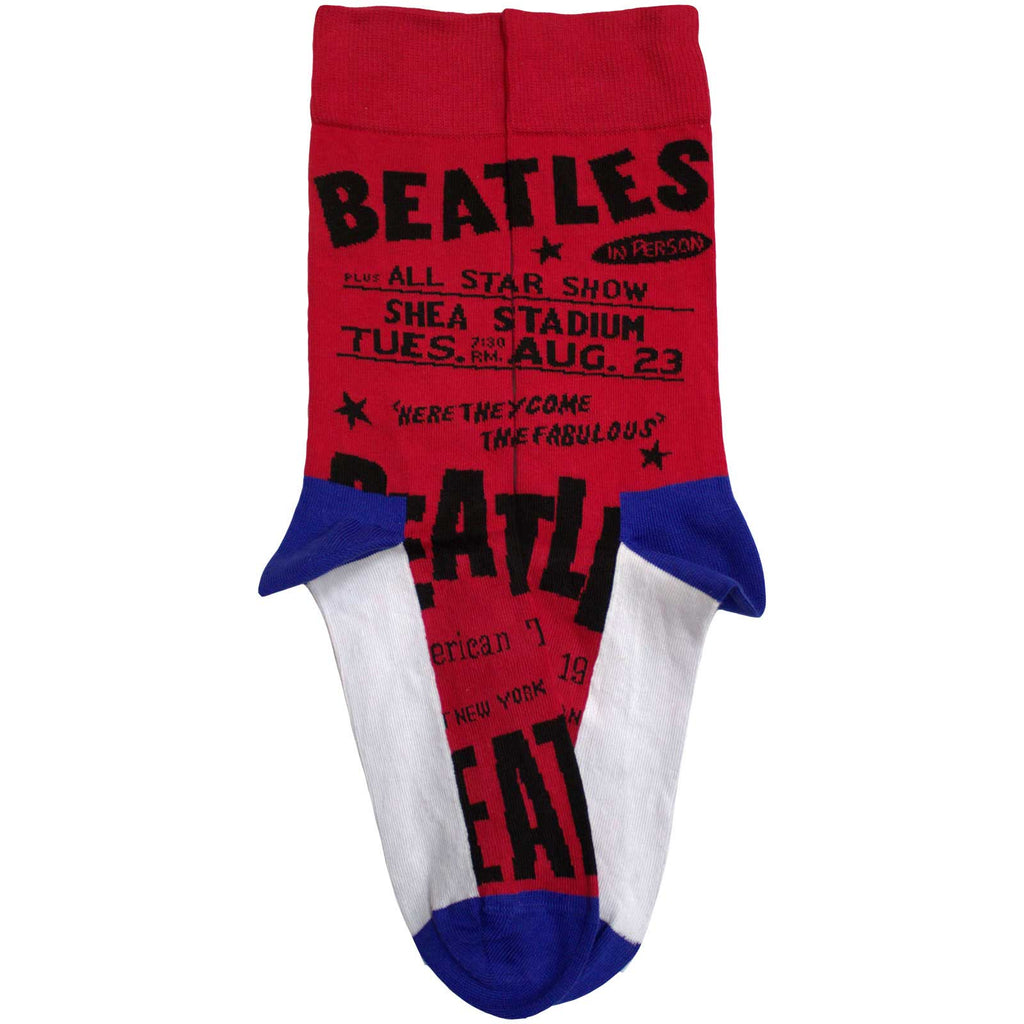 The Beatles Unisex Ankle Socks: USA (Red)