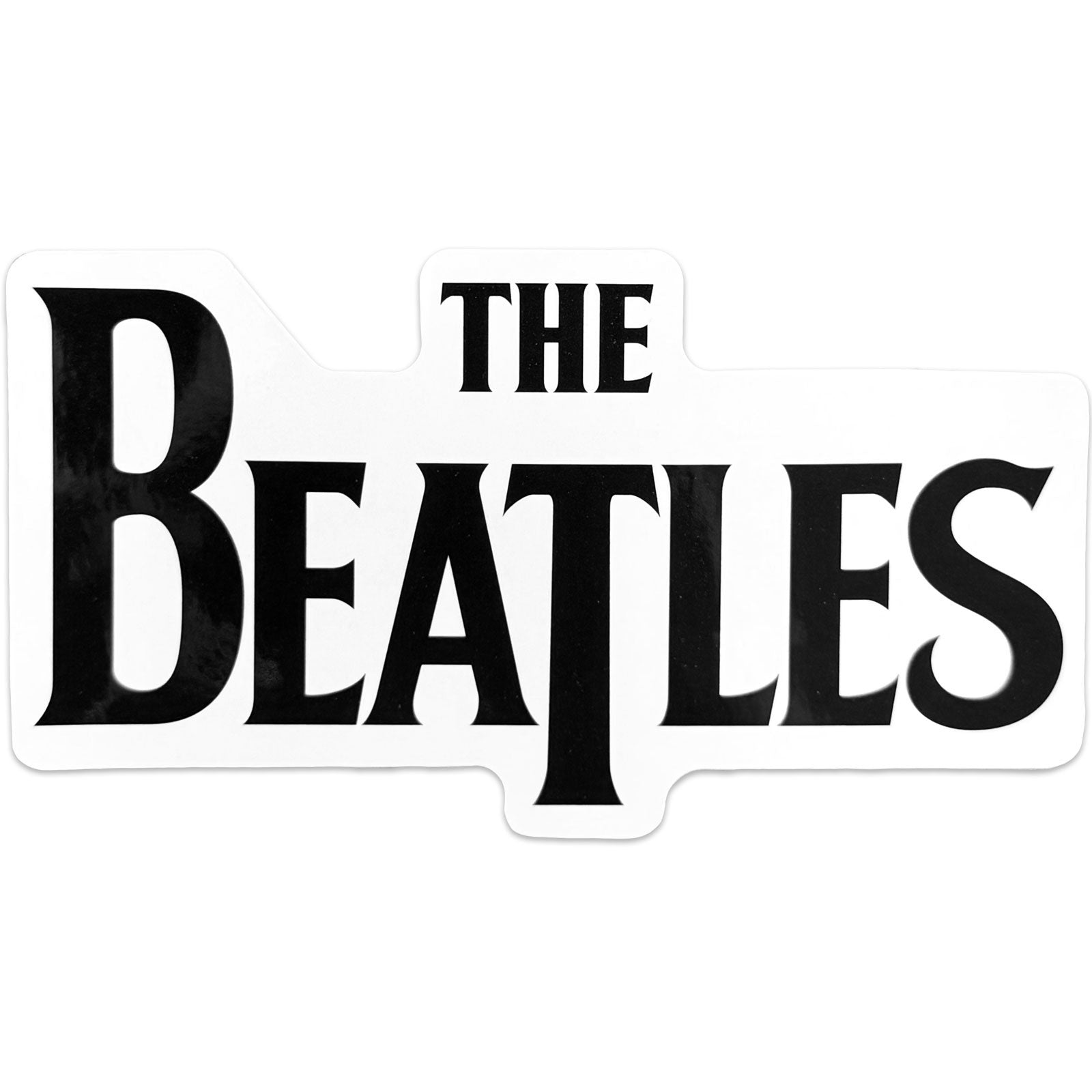 The Beatles Sticker: Drop T Logo (Black)