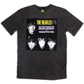 The Beatles Unisex Stone Wash T-Shirt: VJ Secret Sleeve (Charcoal Grey)