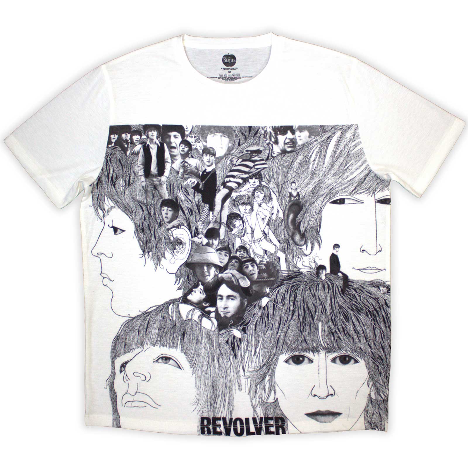 The Beatles Unisex Sublimation T-Shirt: Revolver (White)