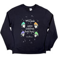 The Beatles Unisex Sweatshirt: Happy Christmas (Navy Blue)