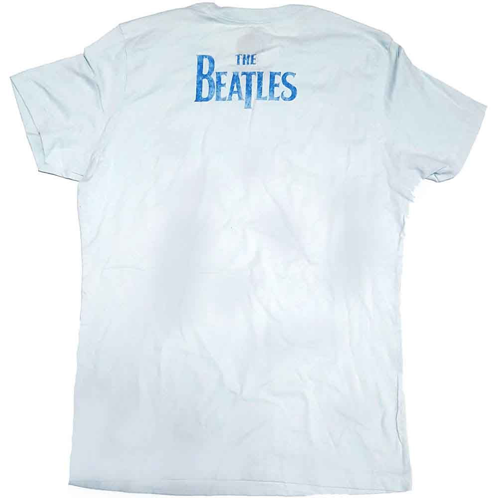 The Beatles Ladies T-Shirt: Vintage Ob La Di (Pale Blue) (Back Print)