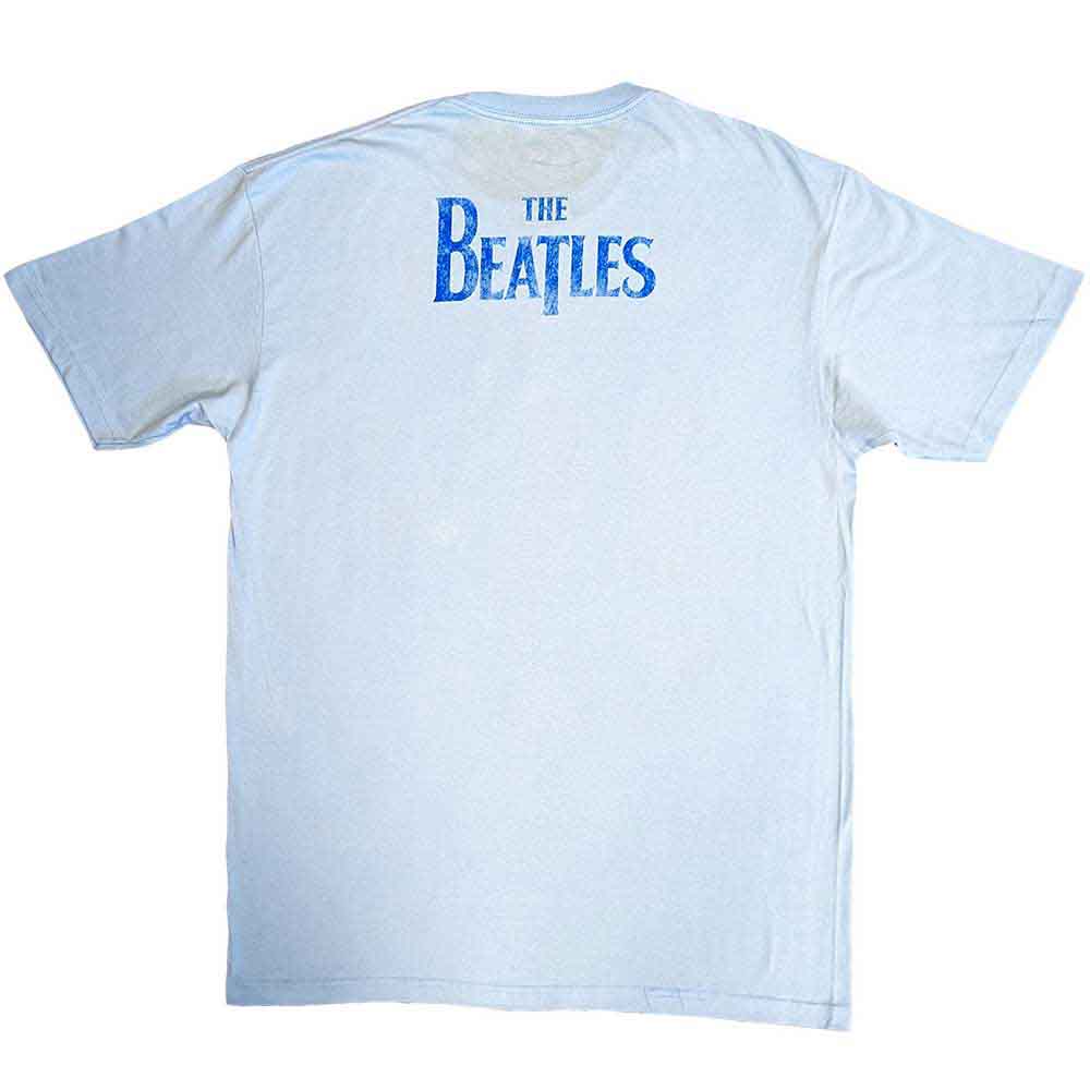 The Beatles Unisex T-Shirt: Vintage Ob La Di (Pale Blue) (Back Print)