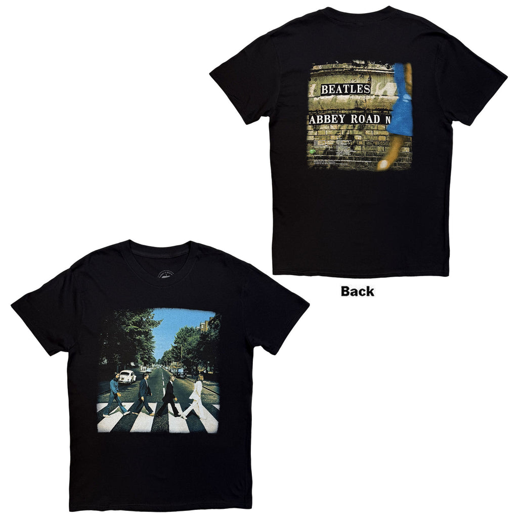 The Beatles Unisex T-Shirt: Vintage Abbey Road (Black) (Back Print)