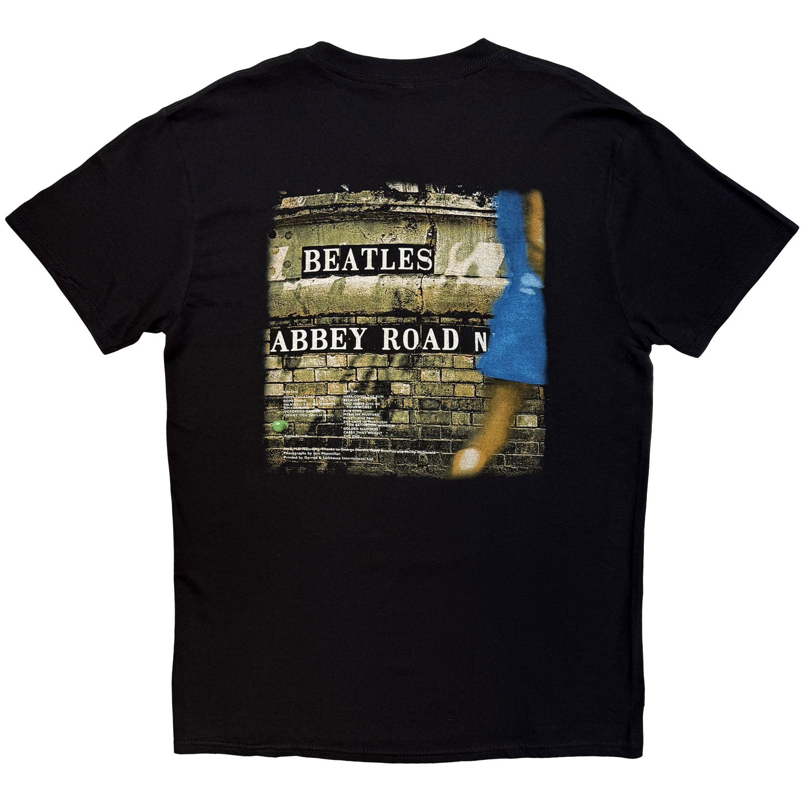 The Beatles Unisex T-Shirt: Vintage Abbey Road (Black) (Back Print)