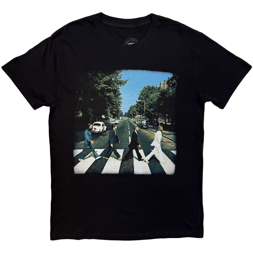 The Beatles Unisex T-Shirt: Vintage Abbey Road (Black) (Back Print)