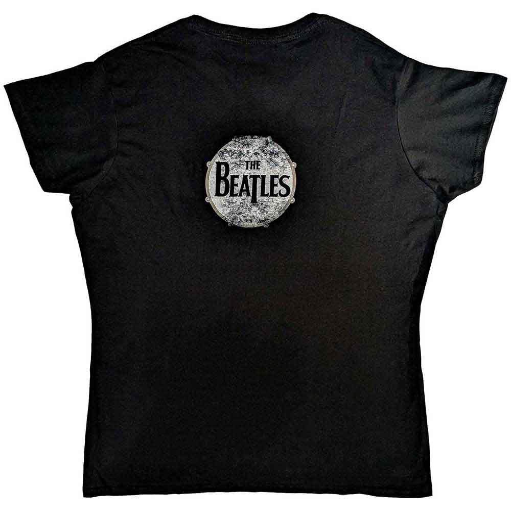 The Beatles Ladies T-Shirt: With The Beatles (Black) (Back Print)