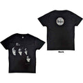 The Beatles Unisex T-Shirt: Vintage With The Beatles (Black) (Back Print)