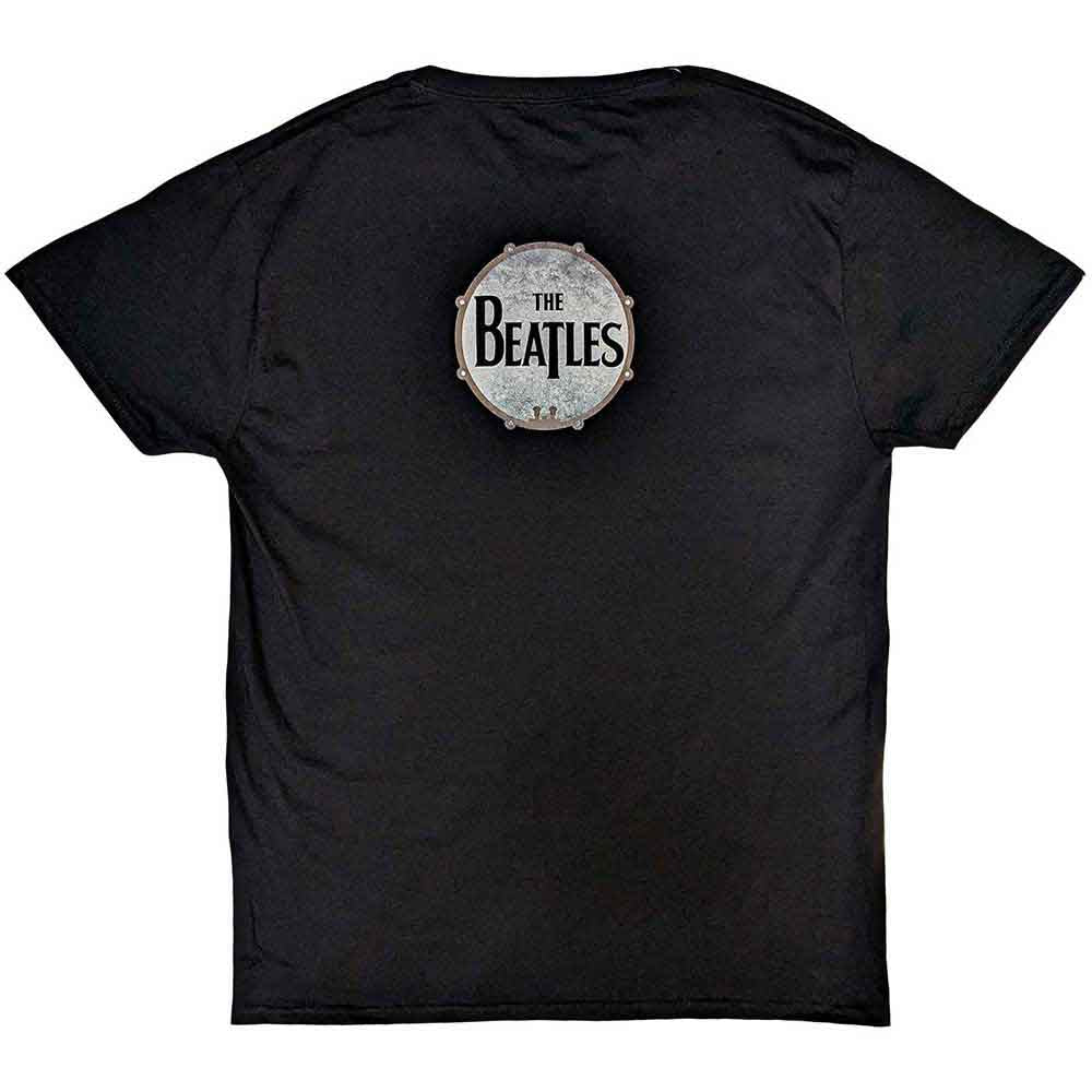 The Beatles Unisex T-Shirt: Vintage With The Beatles (Black) (Back Print)
