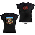 The Beatles Ladies T-Shirt: Vintage Sgt Pepper (Black) (Back Print)