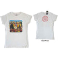 The Beatles Ladies T-Shirt: Vintage Sgt Pepper (White) (Back Print)