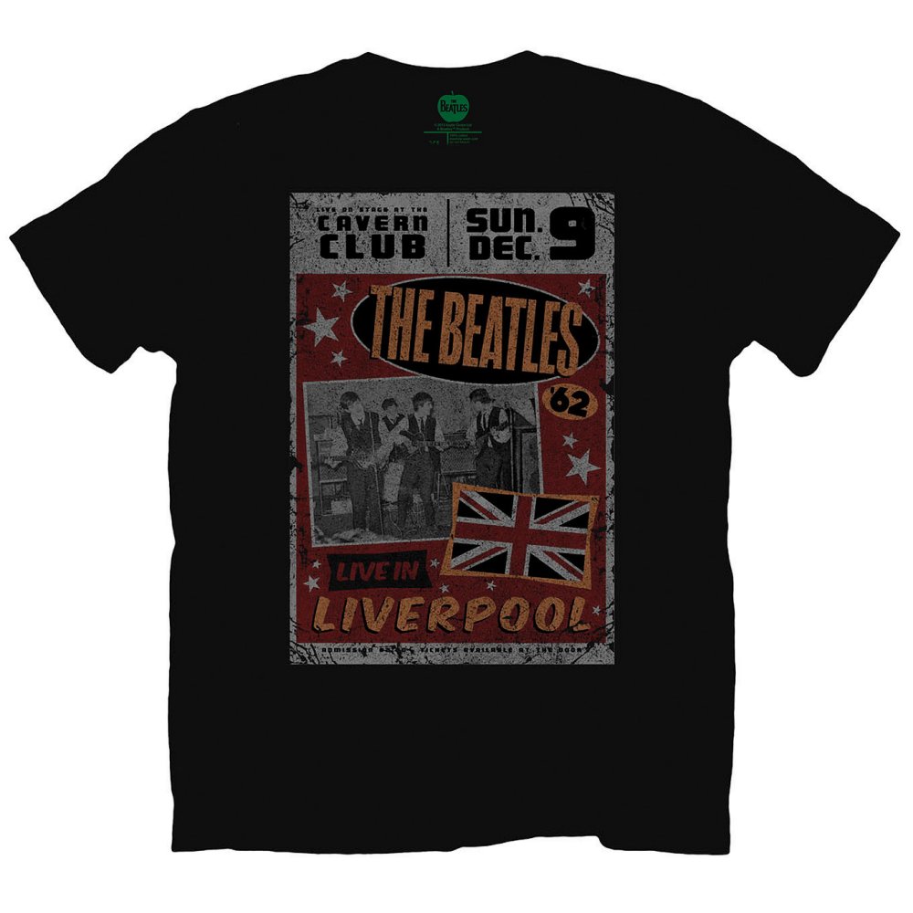 The Beatles Unisex T-Shirt: Live in Liverpool (Black)