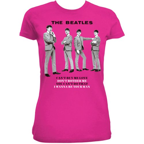 The Beatles Ladies T-Shirt: You Can't Do That (Fuchsia Pink)