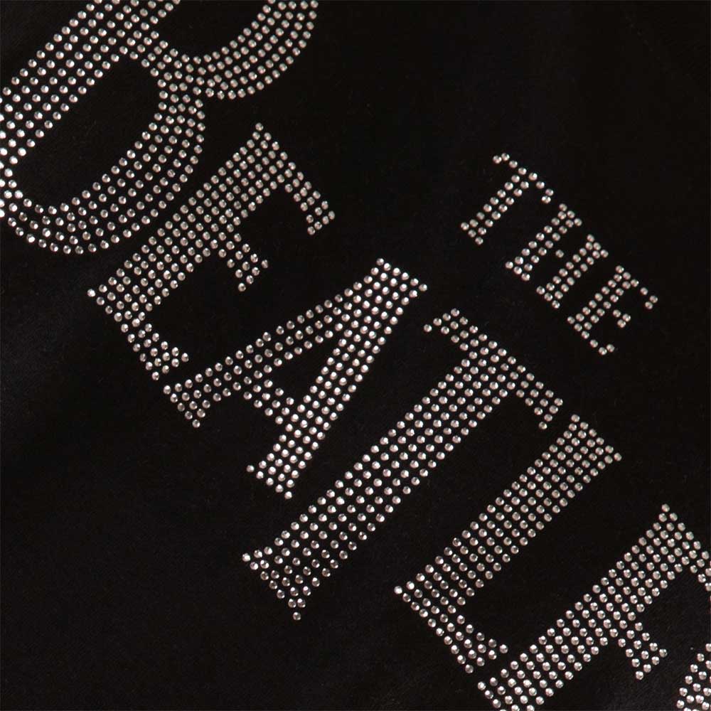 The Beatles Ladies T-Shirt: Drop T Crystals (Black) (Embellished)