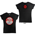The Beatles Ladies T-Shirt: Vintage I Love The Beatles (Black) (Back Print)