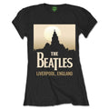 The Beatles Ladies T-Shirt: Liverpool, England (Black)