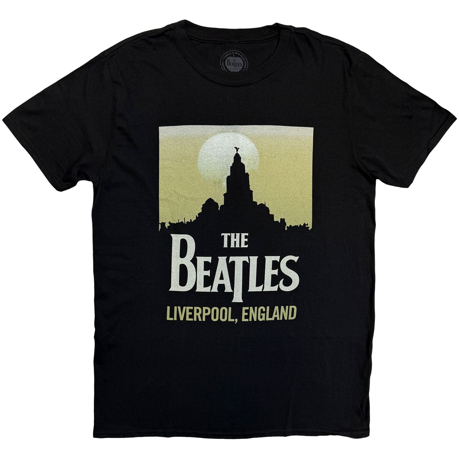 The Beatles Unisex T-Shirt: Liverpool, England (Black)