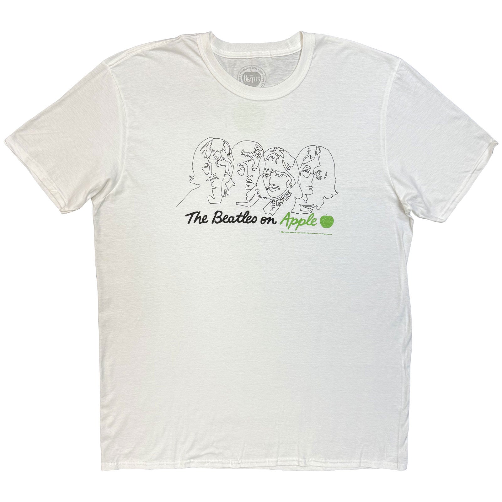 The Beatles Unisex T-Shirt: On Apple (White) (Back Print)