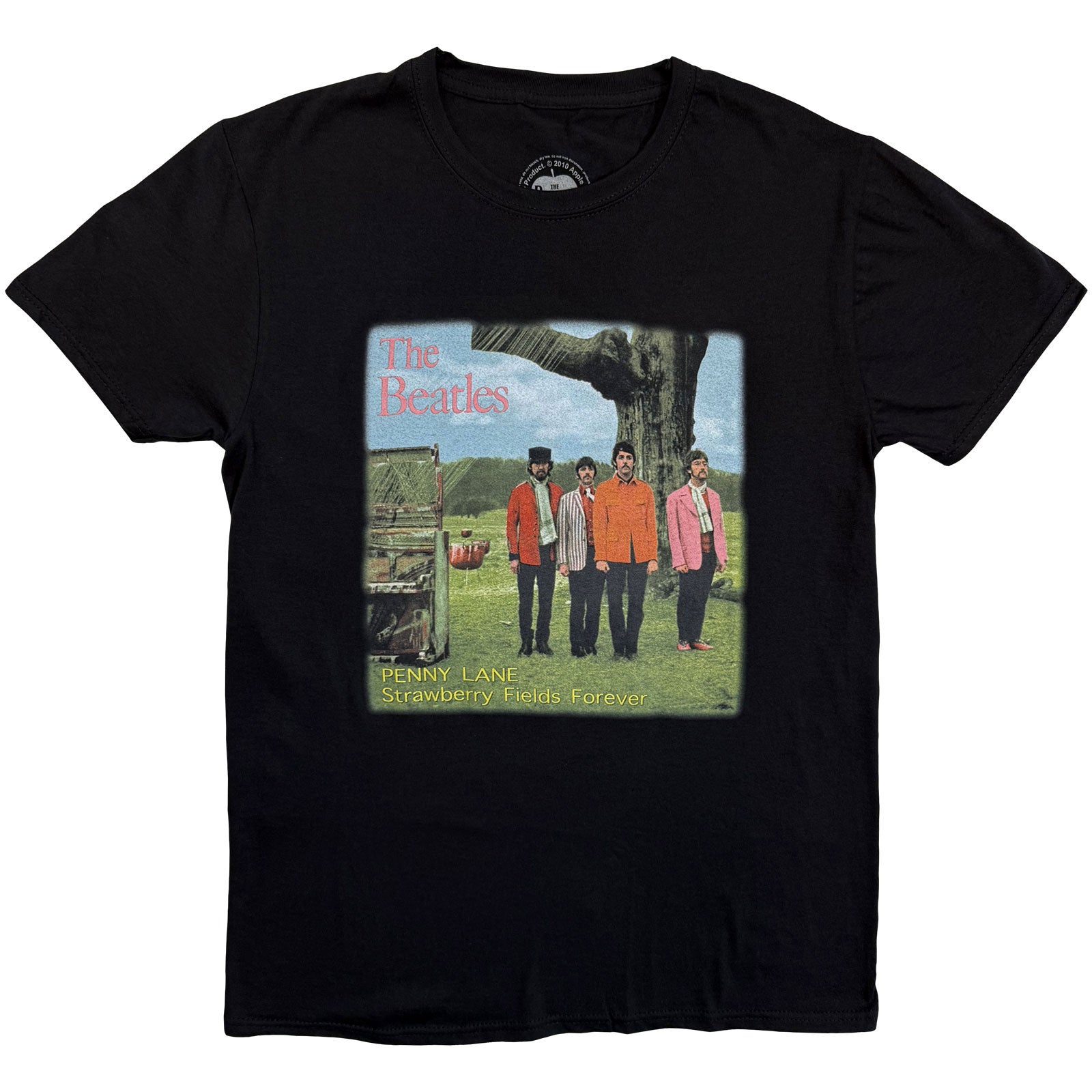 The Beatles Unisex T-Shirt: Strawberry Fields Forever (Black)
